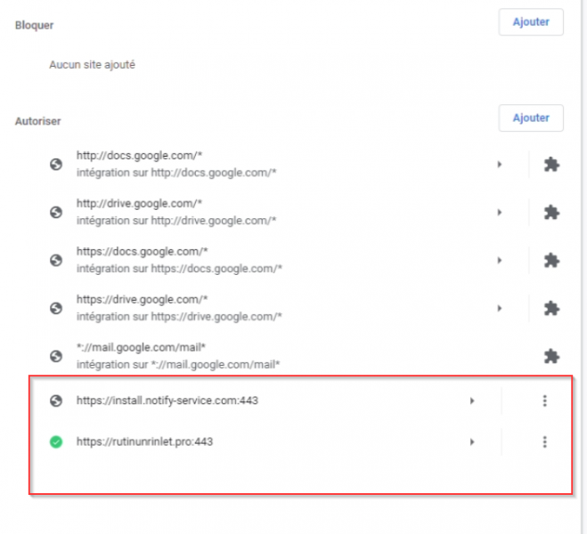 Ouvrir autorisation notifications Google Chrome